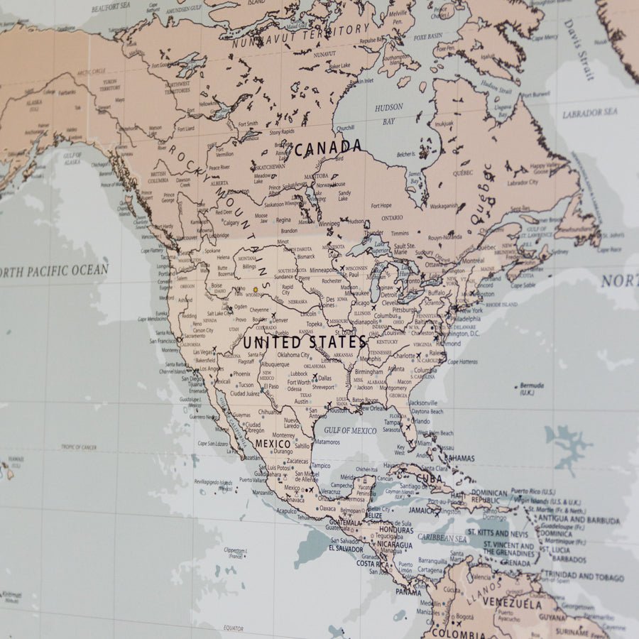 Lámina Mapamundi - Woody Map Poster - Misswood