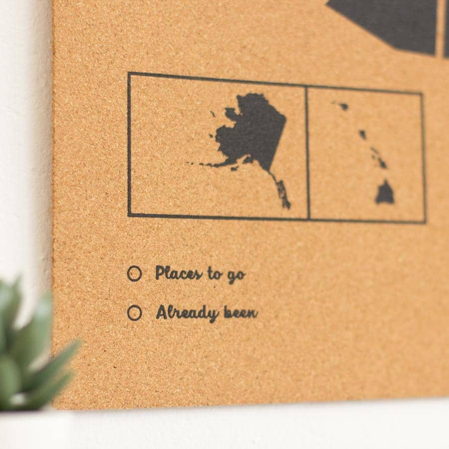 Mapa de corcho - Woody Map Natural EE.UU. - Misswood