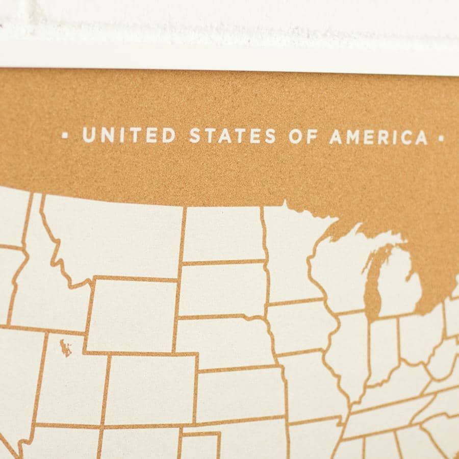 Mapa de corcho - Woody Map Natural EE.UU. - Misswood