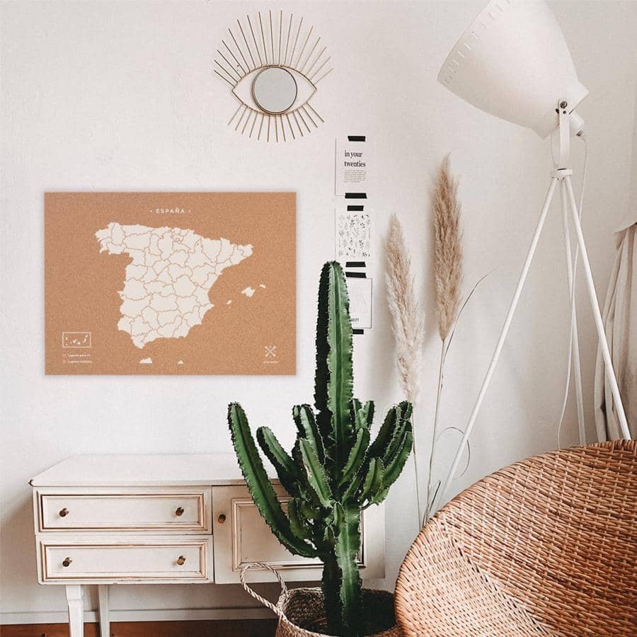 Mapa de corcho - Woody Map Natural España - Misswood